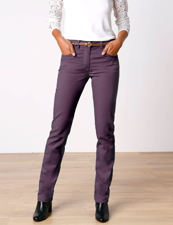 Pantalon droit gainant - grande stature entrej. 78 cm (aubergine) Pantalon droit gainant - grande stature entrej. 78 cm (aubergine)